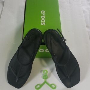 New CROCS Black Sandals